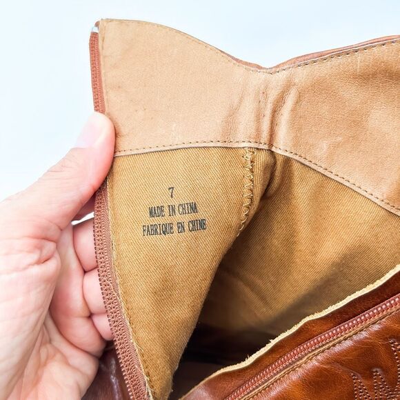 Jeffrey Campbell Leather Midpark Western Boots Ankle Pointed Toe Booties Size 7 - Picture 8 of 10